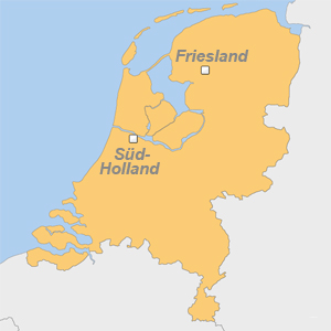 Karte: Hausbootferien Holland, Hausboot-Urlaub